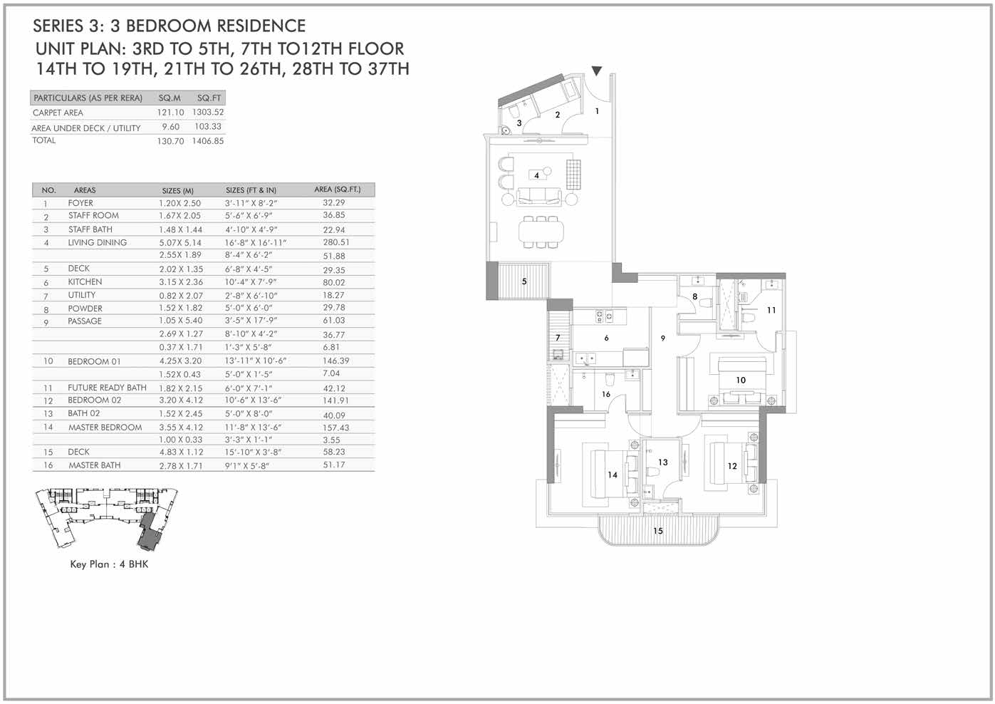 3 BHK Floor Plan